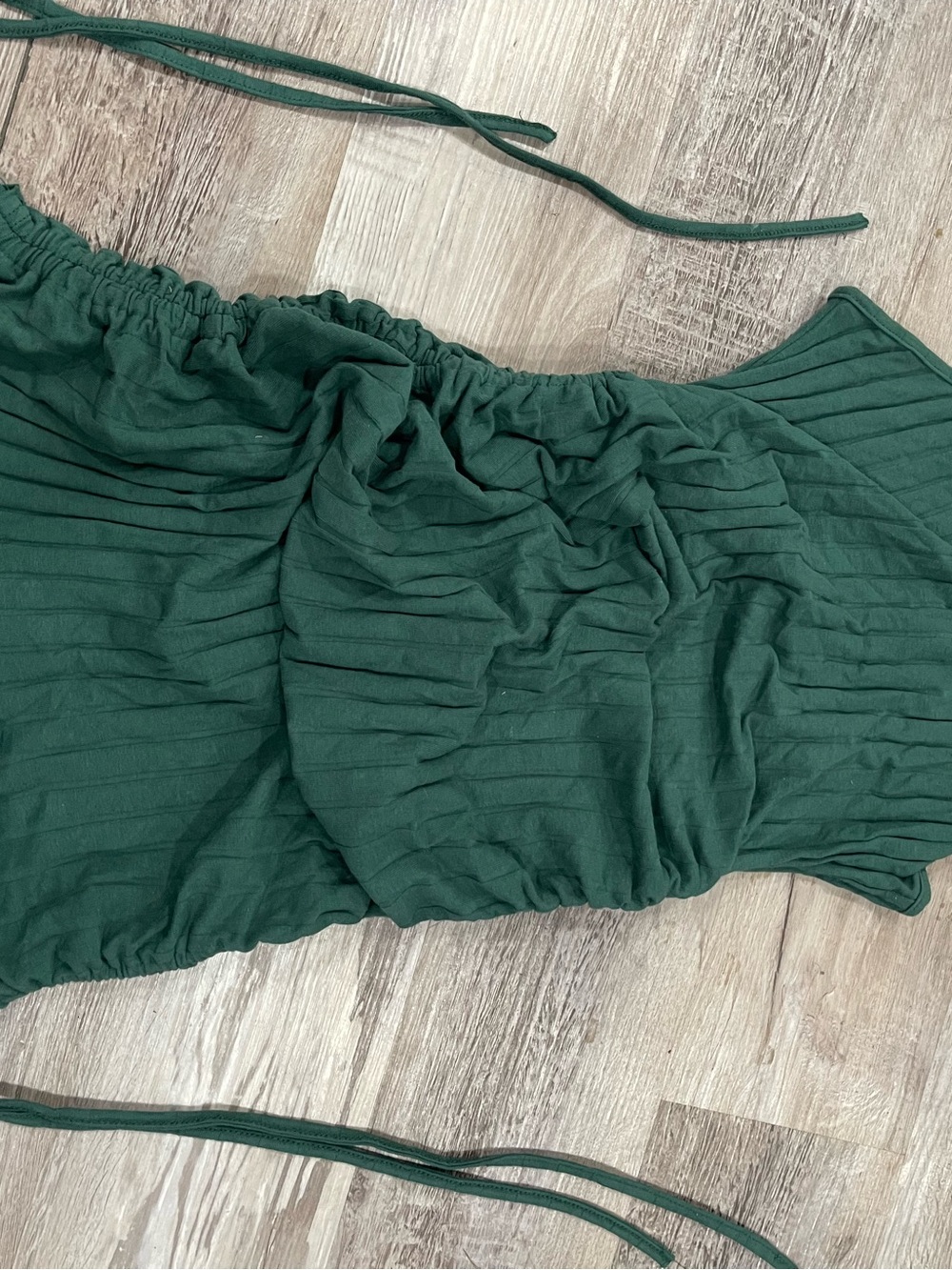 SHEIN Dark Green Ruched Mini Skirt